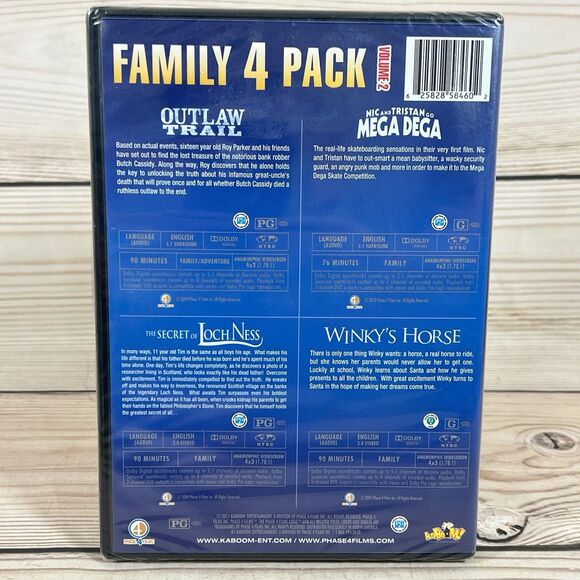 NEW Family 4 Pack Vol. 2 (DVD) Outlaw Trail Loch Ness Winkys Horse Mega Dega - Picture 4 of 7